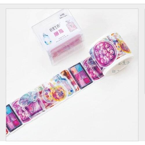64Pcs/Roll Rouge cosmetics Perfume bottles girl diary washi tape DIY planner diary scrapbooking masking tape escolar