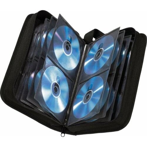 80 Sleeve CD DVD Blu Ray Disc Carry Case Holder Bag Wallet Storage Ring Binder Storage Bags