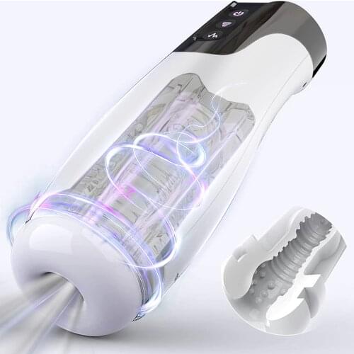 Automatic Male Masturbator Cup Silicone Vagina Sex Toys For Men Vibrating Suction Oral Pocket Pussy Blowjob Masturbation