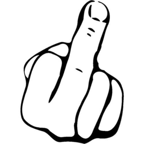 PLAY COOL Car Sticker Middle Finger Cartoon Styling Automobiles Motorcycles Exterior Accessories Vinyl Decal,18cm*13cm