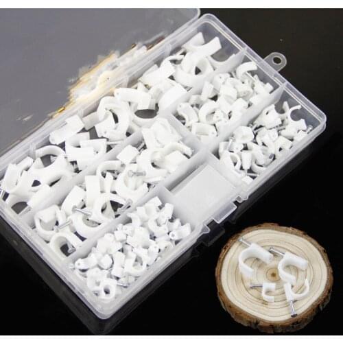 Free shipping 130pcs Nail line card set fixed line card network cable telephone line fixed card wiring line card home kits