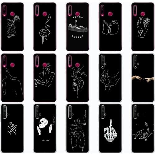 Case for Honor 20 Case Silicon soft Back Cover For Huawei Honor 20 Pro Lite Honor20 YAL-L21 YAL-L41 bumper cute black