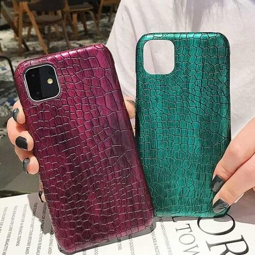 Crocodile Texture PU Leather Phone Case for iPhone 6 6s 7 8 Plus Snake Skin Soft Coque Funda For iPhone 11 Pro XS Max XR X Cover