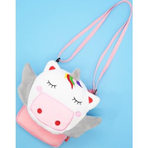 Girls Shoulder Bag Cute Kawaii Plush Unicorn Sling Bag Messenger Bag Kids Keys Coin Purse Lovely Princess Mini Handbag