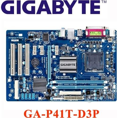 For Intel G41 DDR3 Gigabyte GA-P41T-D3P 100% Motherboard USB2.0 4G P41T-D3P Desktop SATA II P41T D3P Systemboard PCI-E X16 Used