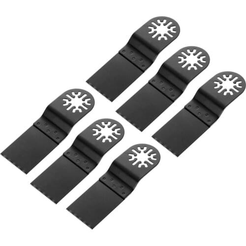 Dophee 6Pcs 32mm HCS Oscillating Multi Tool Saw Blade For Metal Cutting Woodworking Power Tools For Fein Renovator Electric Tool