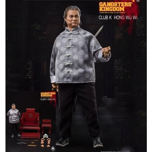 DAMAMTOYS GK020 1/6 Gangsters Kingdom Club K Hong Wu Figure Model 12'' Sammo Hung Action Body Full Set Toys for Fans Collection