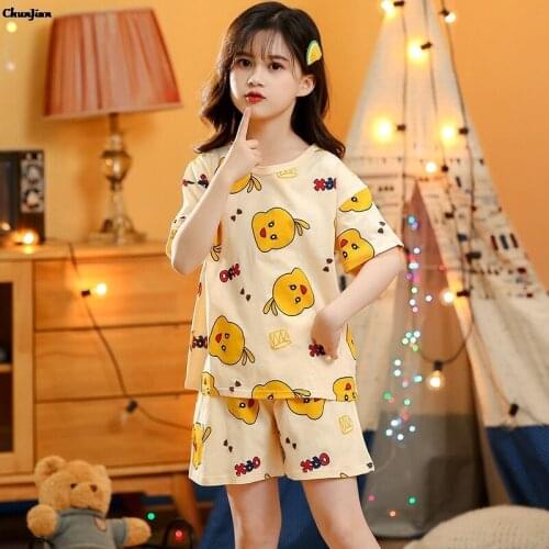 3 5 7 9 11 Years Summer Short Sleeve Animal Cartoon Cotton Clothing Sets for Girls Children Clothes Girls Sets Baby Outfits