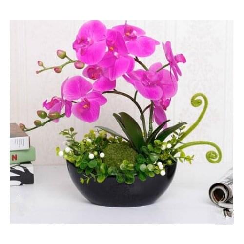 Simulation flower room decorated with plastic flowers, interior decoration, small fresh flower set