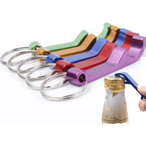Creative Kitchen Accessories Portable 4 In 1 Bottle Opener Key Ring Chain Keyring Keychain Metal Beer Bar Tool Wedding Party