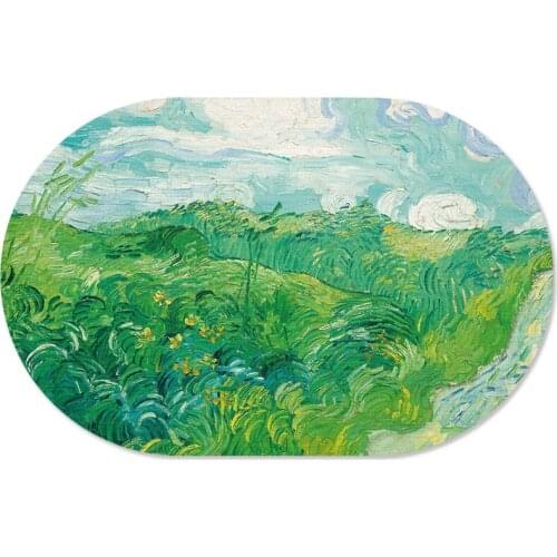 Creative diatom mud absorbent floor mat toilet bathroom non slip foot mat diatomite washing pad