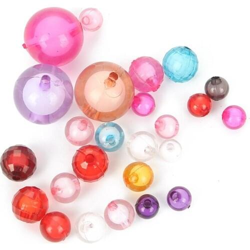 8-20mm Mixed Round Transparent Acrylic Beads Loose For Woman Men Jewellery Making DIY Bracelet Necklace Jewelry Finding