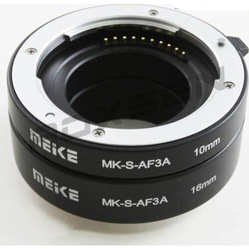 Meike Metal Auto Focus Macro Extension Tube 10mm 16mm for Sony NEX E mount nex7 a7 a7r a7r2 a9 a5000 a6300 a6500 camera