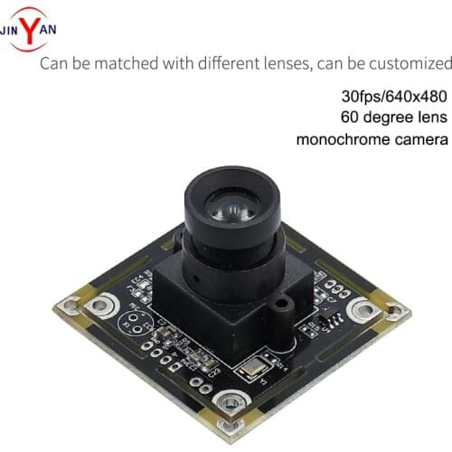 Distortionless lens monochrome camera USB2.0 HD camera module OV7725 0.3MP camera 640*480 support LINUX Android