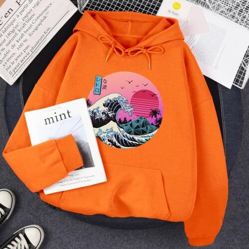 Japan Anime Cartoons Landscape Printing Hoodies For Men 2021 Autumn Winter Fleece Pullover Casual Harajuku Sportswear Male Hoody