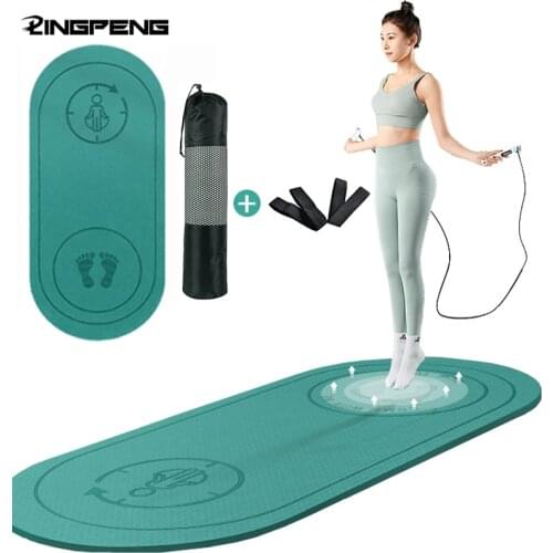 TPE Thick 8mm Non-slip Yoga Mat High Jump Mat High-density Sound Insulation and Shock Absorption Training Mute Exercise Mat