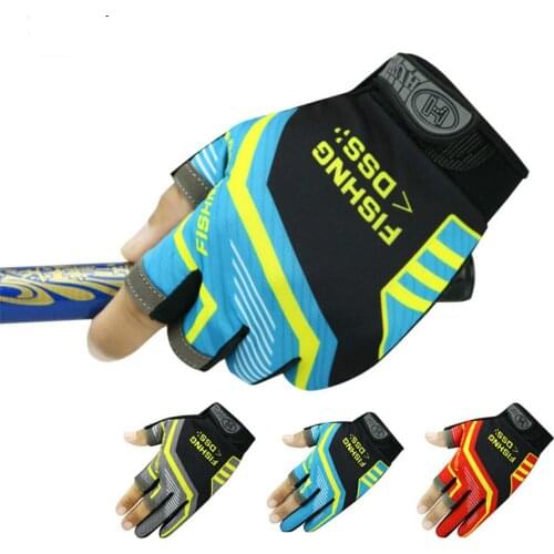 1set Fishing Gloves Exposed Three Fingered Cut Anti-slip Fishing Gloves High Elastic Antiskid Express Writing Gloves