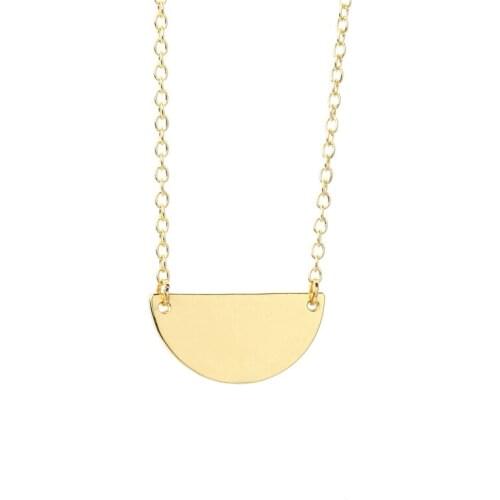 Popular in Europe and the United States, semicircular geometric necklace jewelry geometric pendant necklace suitable for womens