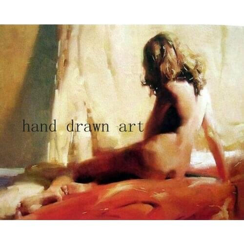 Professional hand-painted oil painting romantic art on canvas: glamour woman body art. Accept custom oil painting