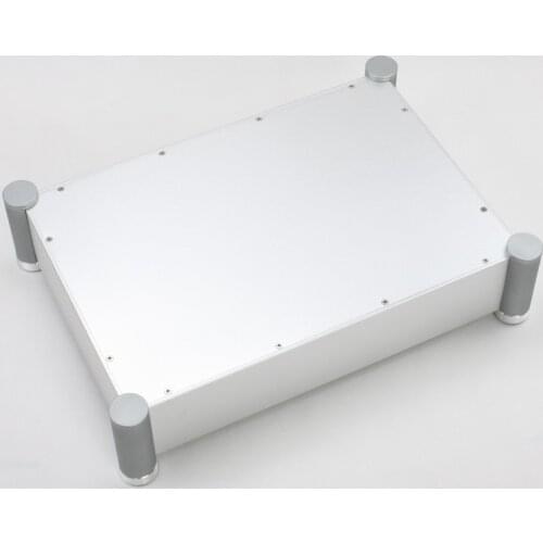 Case size:450*105*310mm WA62 Silver Full aluminum amplifier chassis Tube amp amplifier case/AMP Enclosure DIY AMP case DIY box