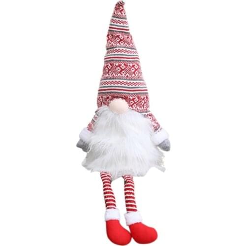 Christmas Tree Topper Spring Snowflake Swedish Gnome Santa Ornament Decorations F1CC