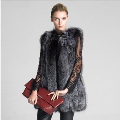 Savabien Furry Faux Fox Fur Sleeveless Jacket 2019 Fashion Slim Faux Fur Vest Coats Streetwear Women Plus Size Pink Fur Coat