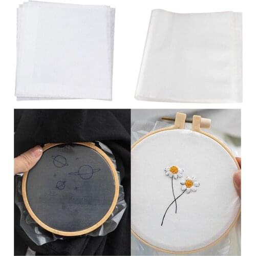 4pcs/set Water Soluble Embroidery Stabiliser Wash Away Cold Water Soluble Film Water Solute Embroidery Backing DIY Craft Making