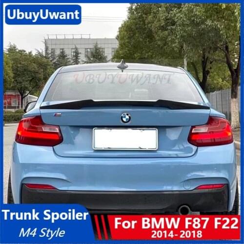 UBUYUWANT M4 Style Real Carbon Fiber Rear Trunk Spoiler Lip Tail Wing for BMW 2 Series F87 M2 F22 2014-2018 Auto Car Accessoires
