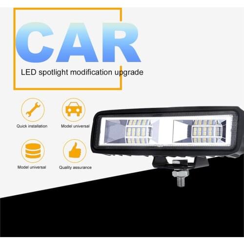 .6'' 48W 16 LED Work Light Bar Spot/Flood Beam Led Light Bar for Motorcycle Tractor Boat Off Road 4WD 4x4 Truck SUV 12V