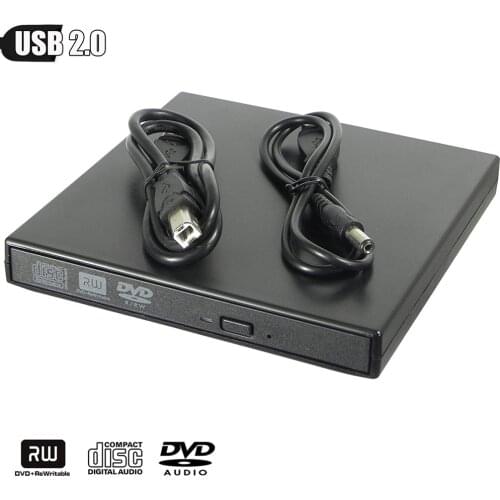 External USB DVD Drive for Toshiba Acer Lenovo Laptop PC Win XP/7/8/10 Super Multi 8X DVD RW 24X CD Burner Optical Drive Black