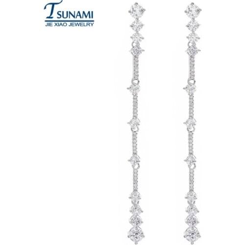 Top quality AAA zircon with linear earrings for women/girls
