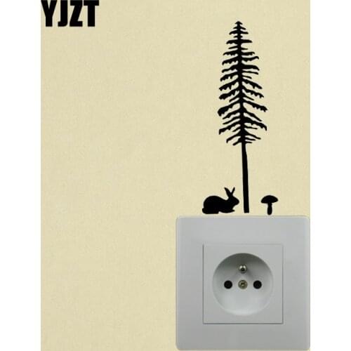 YJZT Woodland Animals Vinyl Decal Switch Sticker Living Room Decor 17SS0270