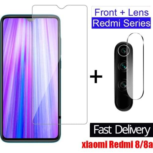 2-in-1 Tempered glass for Xiaomi Redmi 8a Note 7 8 Pro 8T Screen Protector Glass For redmi Note 8T Camera Lens glass Xiomi Xaomi