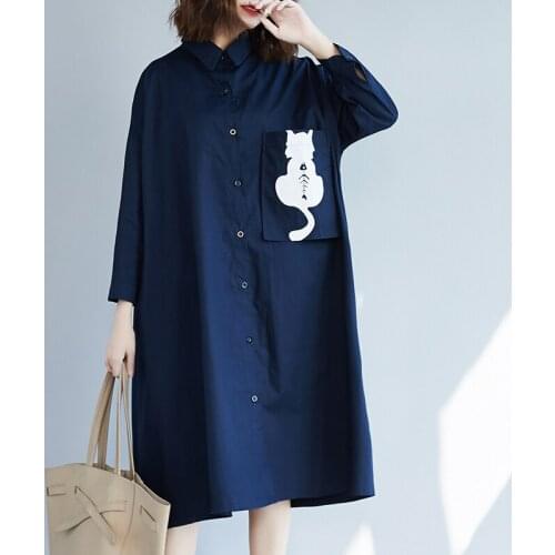 Oversized Women Loose Casual Long Shirts New Arrival 2021 Spring Simple Style Vintage Solid Color Female Cotton Tops S3696