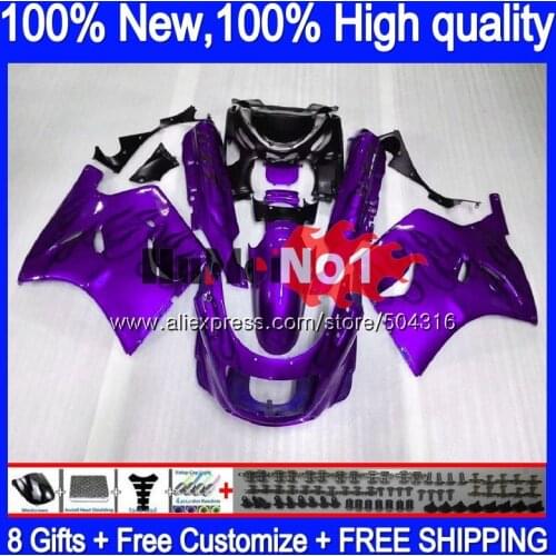 ZX11 For KAWASAKI ZX-11 ZZR 1100 ZX 11R ZX11R 93 98 99 00 01 0MC.63 Purple blk ZX-11R ZZR1100 1993 1998 1999 2000 2001 Fairing