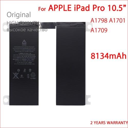 100% Genuine A1798 A1701 A1709 Replacement Battery For Apple iPad Pro 10.5 8134mAh Tablet High Quality Batteries