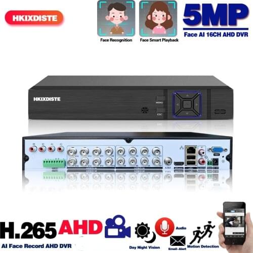 16 Channel CCTV DVR Security Camera System 5MP XMEYE 6 in 1 AHD Hybrid DVR Recorder 16CH Digital Video Surveillance Recorder 8CH