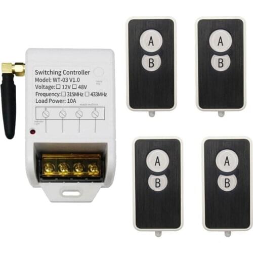 433mhz / 315mhz RF Wireless Remote Control DC12V-48V 1CH 30A 1 ch 1* receiver+1*transmitter power on and off