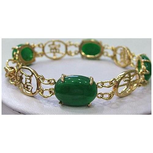 Free Shipping 12X16 MM Pearl GPGreen Jades Bracelet>>> women jewerly Free shipping