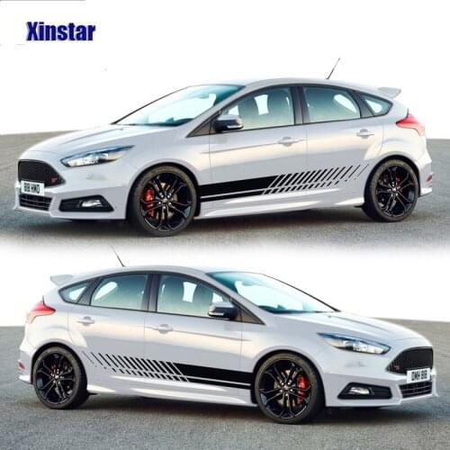 2pcs car side sticker for ford focus ST fiesta mondeo kuga ecosport edge exploror
