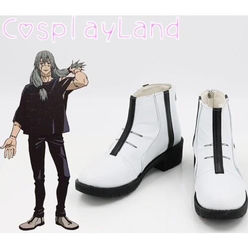 Anime Cosplay Jujutsu Kaisen Mahito White Cosplay Boots Shoes Cosplay Accessories Halloween Party Shoes Costumes