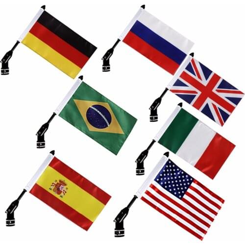 Black Adjustable Pole Mount Flag For Harley Dyna Street Glide Road King&Universal Motorcycle Models