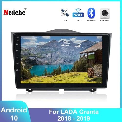 Quad Core Android 10 Autoradio Multimedia Player 2 DIN Car Radio Stereo For LADA Granta 2018 2019 GPS Navigation WIFI