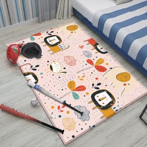 Top Brand Children Flannel Carpet Cartoon Cute Lion Elephant PatternCarpet Baby Play Mat Bedroom Childrens Carpet Rectangular