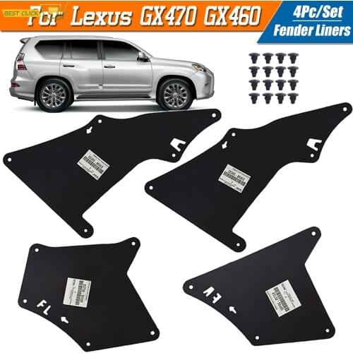 Apron Seal Mud Flaps Shield For Lexus GX470 GX460 GX 470 460 2003 - 2020 Guards Mudflaps W / Clips Flares Fender Liners Splash