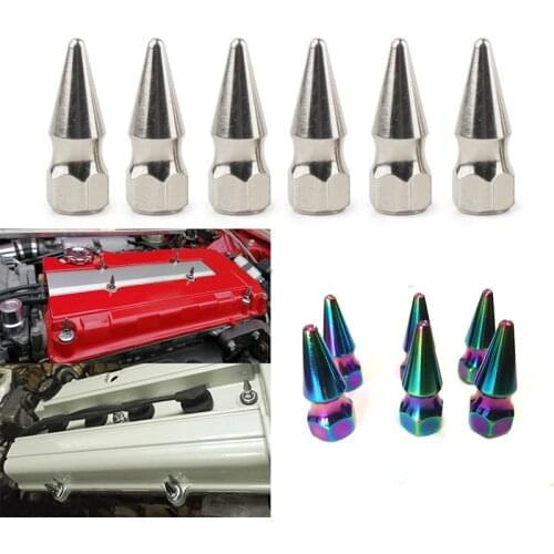 M6x1.0 Baby Spike Chrome nuts Spiked Valve Cover Engine Bay Dress Up Washer Kit For Honda Engine For Civic Engine H23A1