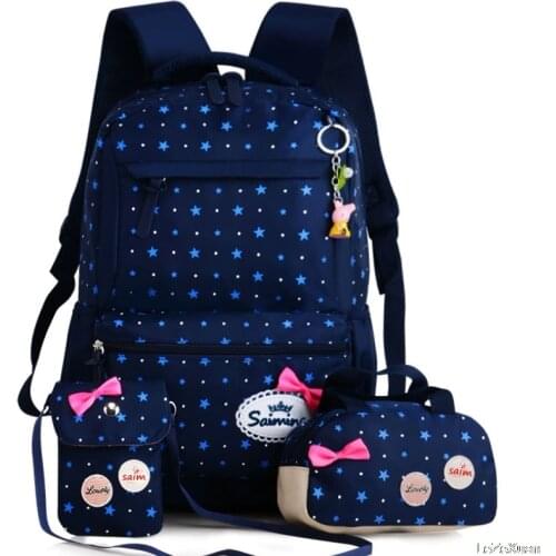 Waterproof children backpacks set kids school bag girls Primary school backpacks 3 pcs Schoolbags kids Satchel mochila infantil