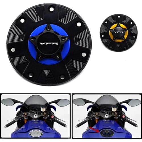 VFR LOGO Motorcycle CNC Fuel Gas Tank Cover Fuel Tank Cover Cap For Honda VFR750 VFR800 VFR800X VFR1200F VFR1200X VTR1000F