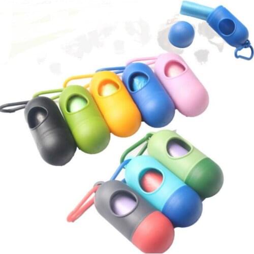 Dog Poop Bag Bullet Shape Dispenser Pet Poop Bags Dog Cat Garbage Waste Pick Up Clean Bag For Dogs Pet Supplies Free Shipping