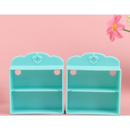 New Arrival Plastic 1:12 Dollhouse Miniature Closet Cabinet Shelf Lockers Doll House Decor Toy